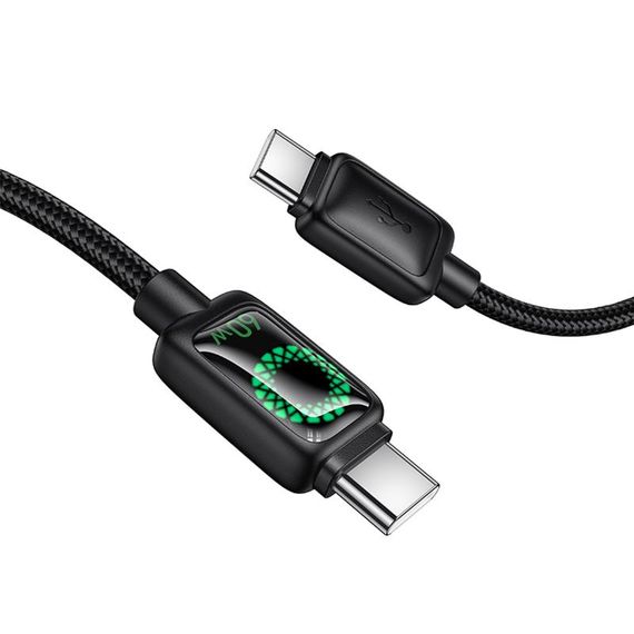 Дата кабель Hoco U146 Mundo Type-C to Type-C 60W (1.2m) Black | Зображення 3
