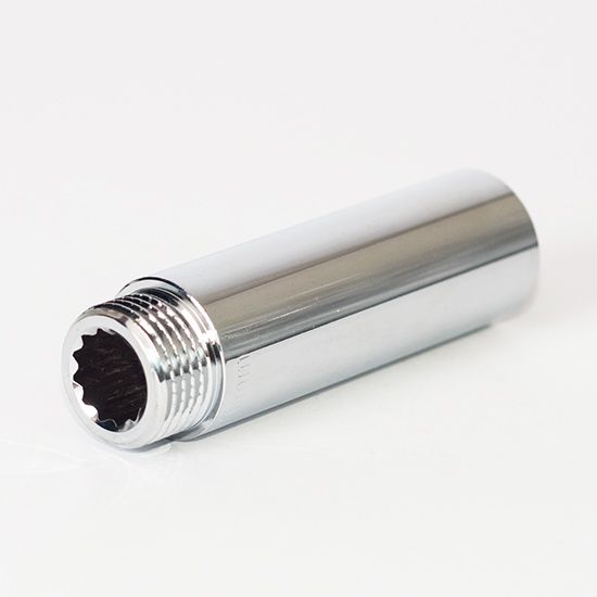 Подовжувач латунний хром/профі 1/2" 40mm 15/180 | Зображення 2