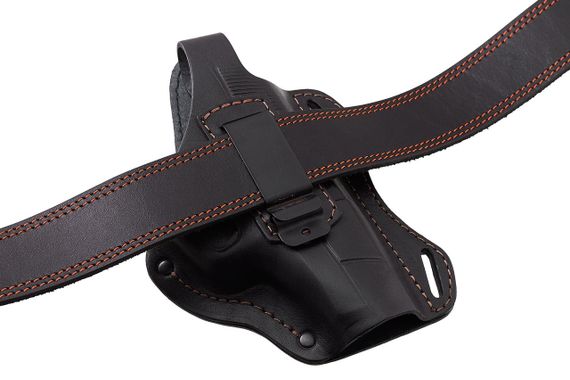 Кобура Форт 17 оперативная  поясная  скрытого внутрибрючного ношения кожаная формованная с клипсой ms | Зображення 4