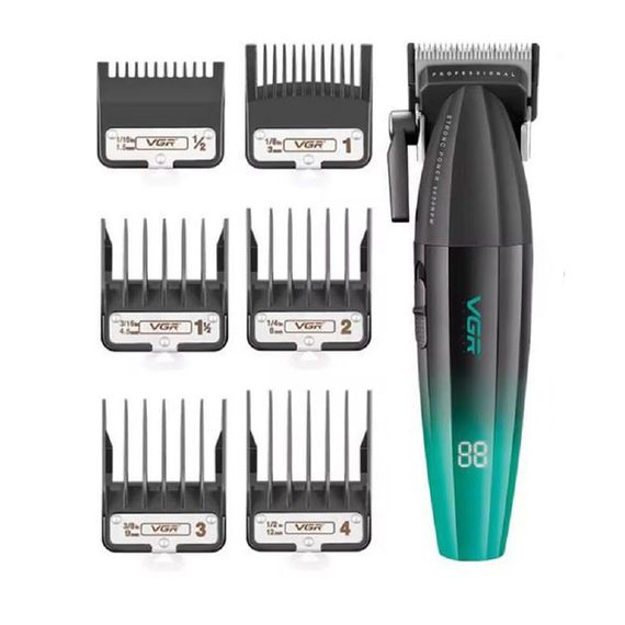 Машинка для стрижки волосся акумуляторна Professional Turbo з різними насадками VGR V-003 | Зображення 3