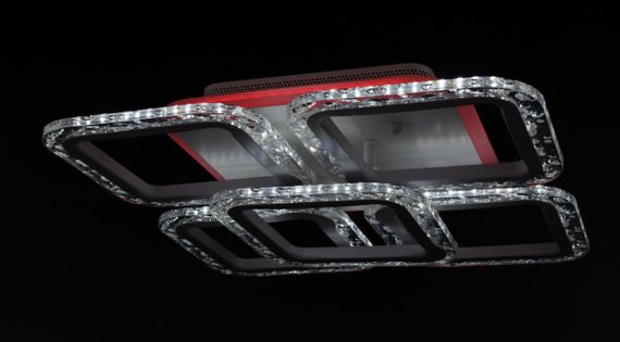 Люстра світлодіодна стельова LED світильник для квартири на стелю лед з пультом 26089 Білий 10х38х38 см. | Зображення 9