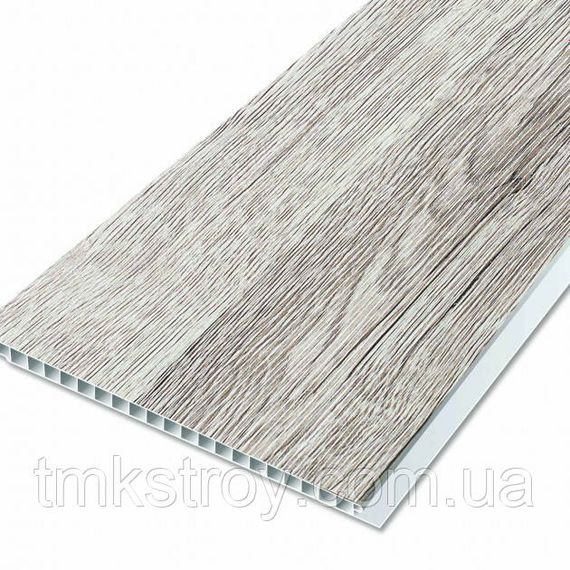 Панель ПВХ с ламинацией (шелкография) RIKO L 03 51 - Дуб Гранд Серый 250*2700*8мм