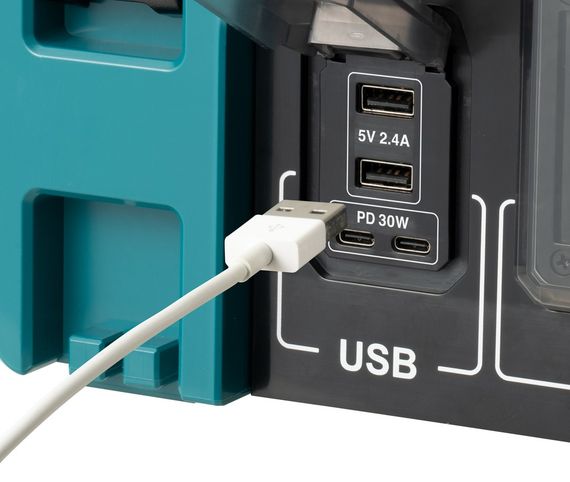 Інвертор живлення з виходом 220 В Makita BAC01 (1400 Вт, USB, Type-C, 12 В, 7.3 кг) | Зображення 5