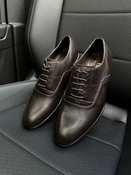 Коричневі шкіряні туфлі 42 розмір | Зображення 3