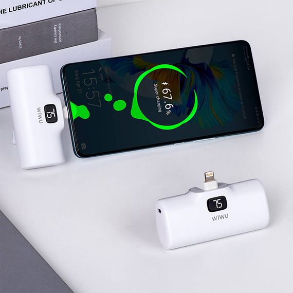 Портативний ЗП Power Bank WIWU Wi-P017-L Lightning 5000 mAh White | Зображення 4