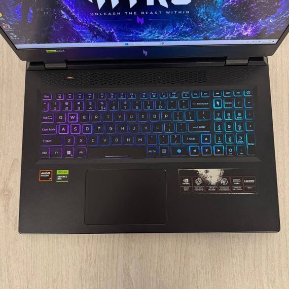 Игровой ноутбук Б-класс Acer Nitro 17 AN17-42 / 17.3" (1920x1200) IPS / AMD Ryzen 7 8845HS (8 (16) ядер по 3.8 - 5.1 GHz) / 16 GB DDR5 / 1000 GB SSD / nVidia GeForce RTX 4060, 8 GB GDDR6, 128-bit / WebCam б/у | Зображення 3