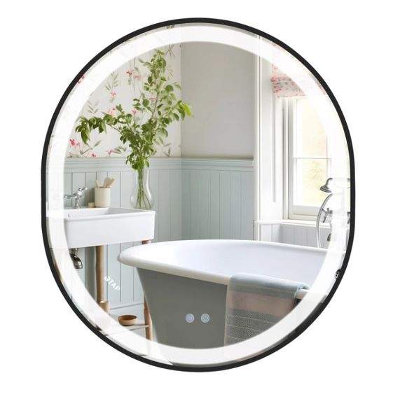 Дзеркало Qtap Gemini (GE1) овальне з LED-підсвічуванням Touch QT2578R8072B