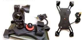 Кріплення для телефона на кермо + USB роз'єм (22- 30 mm) DVK