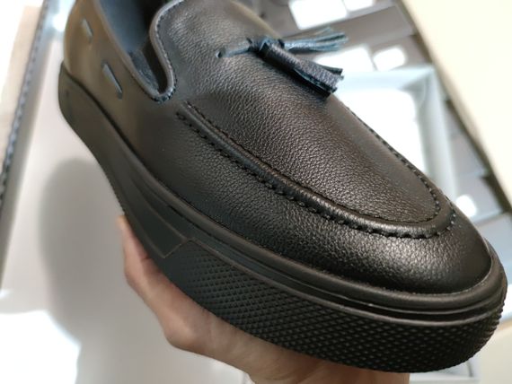 Черные мужские мокасины из кожи 41 размер | Зображення 3