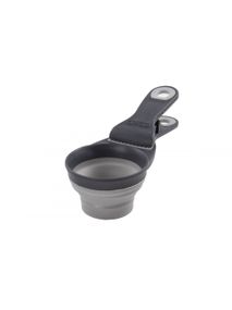 Мерный стакан для корма Dexas Collapsible KlipScoop складной на клипсе 120 мл, серый