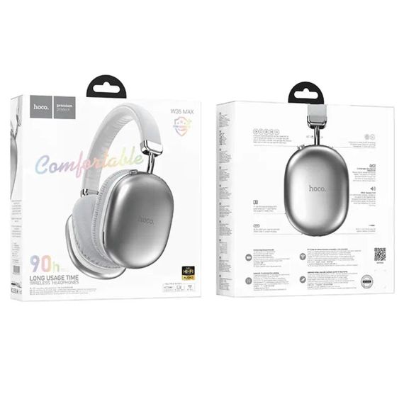 Бездротові навушники HOCO W35 Max Joy BT headphones Silver | Зображення 3