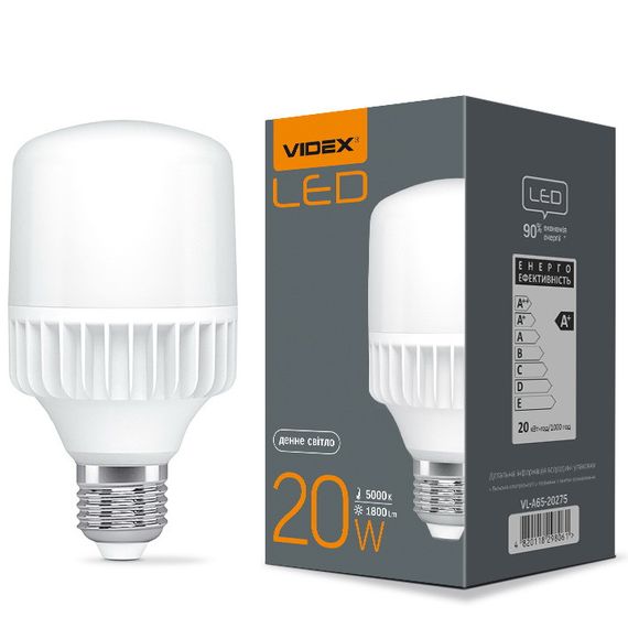 Світлодіодна лампа VIDEX A65 20W E27 5000K (VL-A65-20275) | Зображення 1