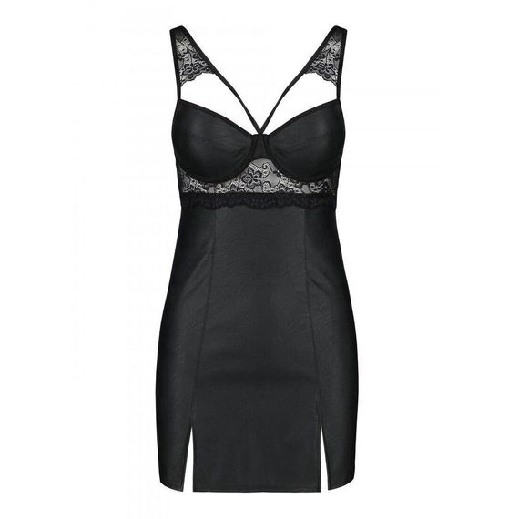 Бебі-дол з еко-шкіри та мережива Loona Chemise black S/M - Passion | Зображення 4
