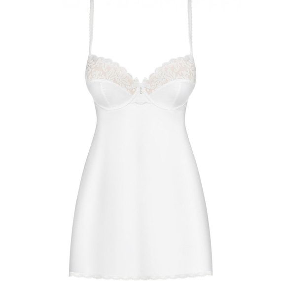 Пеньюар Obsessive 871-CHE-2 white Chemise L / XL sexstyle | Зображення 2