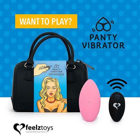 Вібратор в трусики з пультом FeelzToys Panty Vibrator Pink | Зображення 2