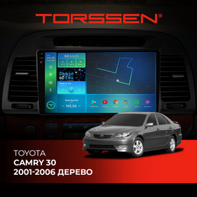 Штатна магнітола Torssen 2K Toyota Camry 30 01-06 дерево F9432 4G Carplay DSP