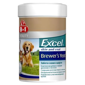 Вітаміни 8in1 Excel Brewers Yeast для покращення стану шкіри та вовни у кішок та собак 780 таблеток