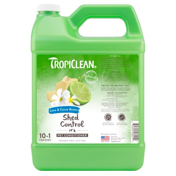Кондиціонер для прискорення линяння для собак та котів TropiClean Lime and Cocoa Butter, 3.79 л