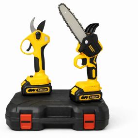 Комплект 2в1 АКБ 24V (пила и секатор) желтый