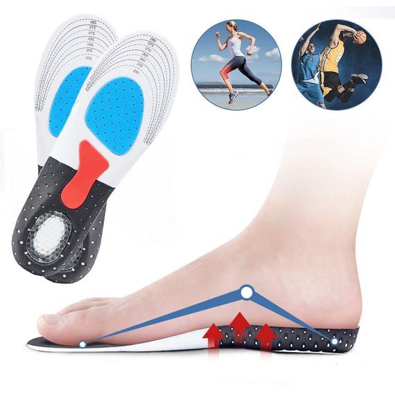 Ортопедические стельки с гелевой пяткой, 250-280 мм (39-44р) / Обрезные стельки с жестким супинатором / | Зображення 6