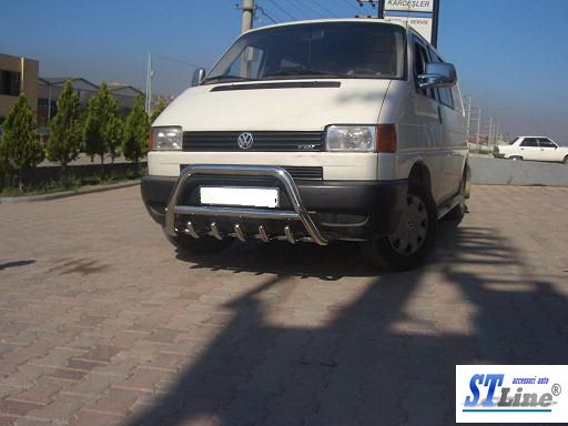 Кенгурятник WT003 (нерж) 51мм, с надписью для Volkswagen T4 Caravelle/Multivan | Зображення 4