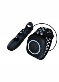 Вібронасадка на палець з браслетом Adrien Lastic чорно-сірий, розмір L Sex Aura