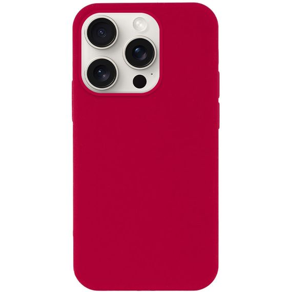 Чехол Silicone Case Full Protective (AA) NO LOGO для Apple iPhone 16 Pro Max (6.9") Красный / Rose Red