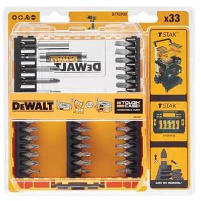 Набор бит DeWALT Phillips,Pozidriv, Torx, Slotted, L= 25, 50 мм, магнитные держатели, 25 шт, кейс (DT70709) | Зображення 1