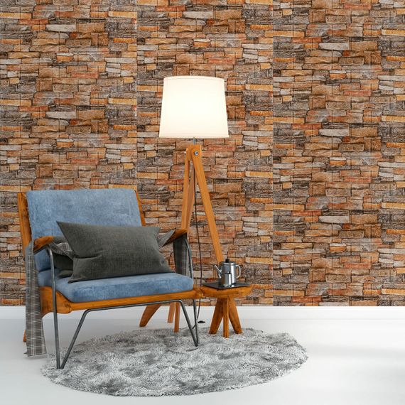 Самоклеюча декоративна 3D панель під цеглу червоний піщаник 700х770х5мм (058) SW-00000177 | Зображення 4