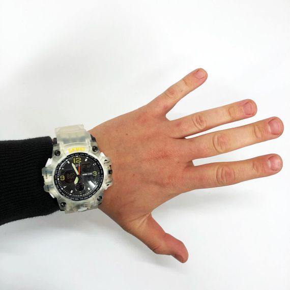 Тактичний військовий годинник для ЗСУ SKMEI 1155BWT, Оригінальний чоловічий годинник DX-84 | Зображення 1