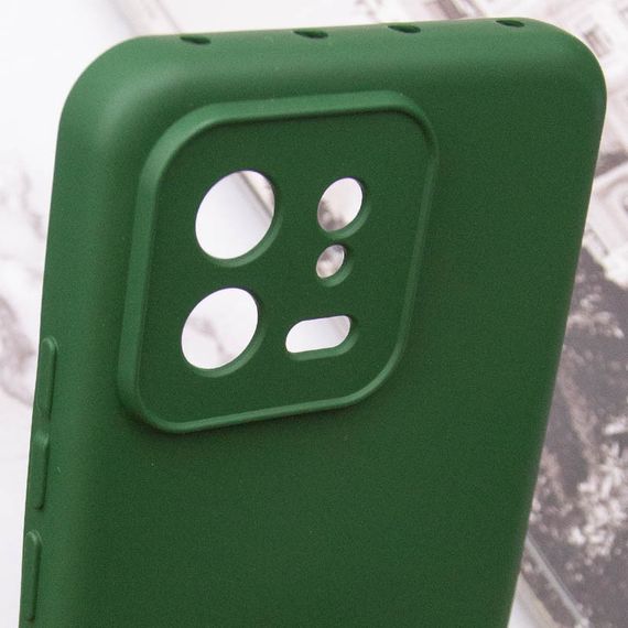 Чехол Silicone Cover Lakshmi Full Camera (A) для Xiaomi 13 Full camera, Зеленый / Dark green | Зображення 5