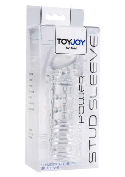 Насадка удлиняющая рельефная Toy Joy прозрачная, 15.5 х 3 см sexstyle | Зображення 1