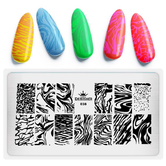 Пластина 038 для стемпінгу Designer Professional (12х6см) | Зображення 1
