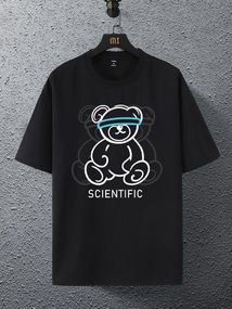 Футболка мужская с принтом повседневная S Черная