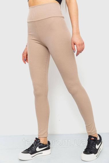 Лосини жіночі в рубчик колір бежевий FA_006777 | Зображення 2