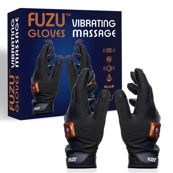 Віброрукавички (пара) FUZU Gloves Vibrating Massage Two Hands, 11 режимів | Зображення 1