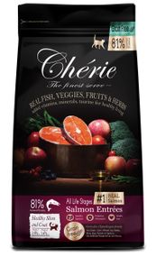 Сухий корм для котів будь-якого віку з лососем Cherie Cat All Life Stages Healthy Skin and Coat Salmon Entrees, 400 гр