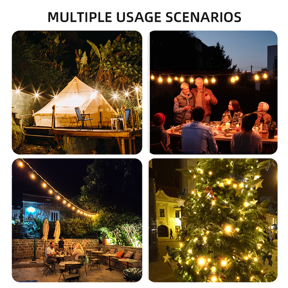 Гирлянда ретро-лампы подвесные 220 В, тёплый свет, уличная SFK-49 | Зображення 5