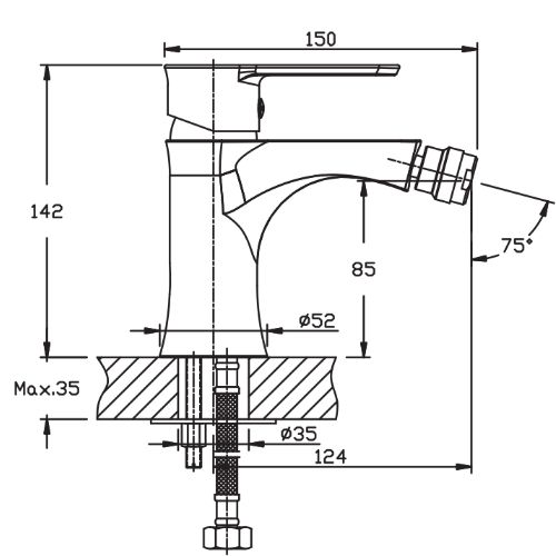 Змішувач для біде Haiba HOUSTON 002 (HB0802) | Зображення 1
