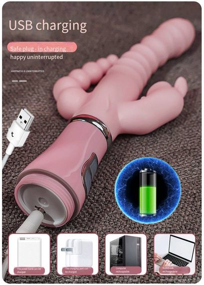 Вагінальний, кліторальний, анальний вібратор "Womans touch", 12 режимів вібрації, колір рожевий Sex Aura | Зображення 8