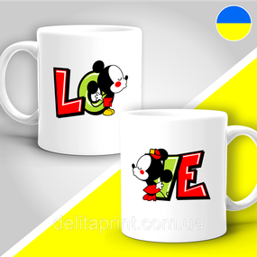 Парные кружки с принтом "LOVE"