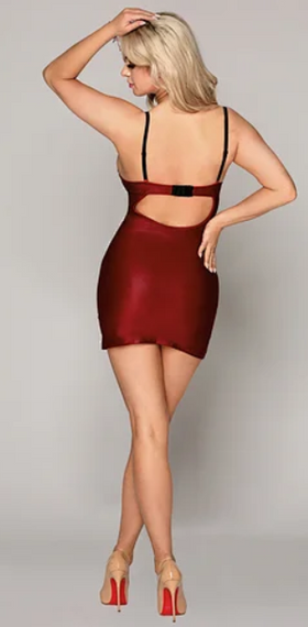 Сексуальне бордове плаття Bridget S/M sexstyle | Зображення 1