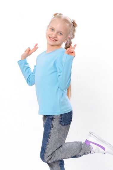 Джемпер для дівчинки Носи своє 110 Блакитний (p-6677-158705)