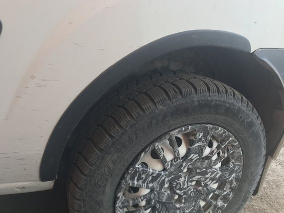 Накладки на арки (4 шт, чорні) для Fiat Doblo II 2005-2010 рр | Зображення 4