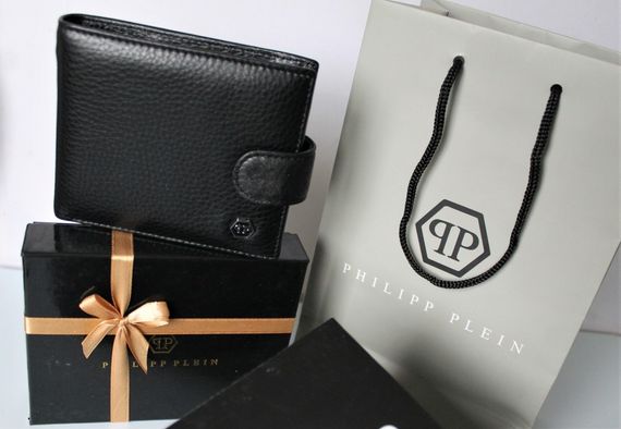 Мужской подарочный набор Philipp Plein 07 - ремень и кошелек черные | Зображення 2