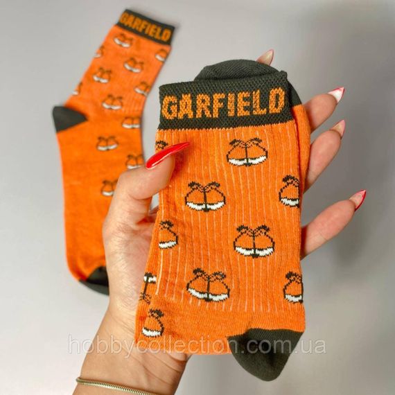 Шкарпетки чоловічі високі 1 пара "Garfield" оранжеві 40-45 р бавовняні | Зображення 3