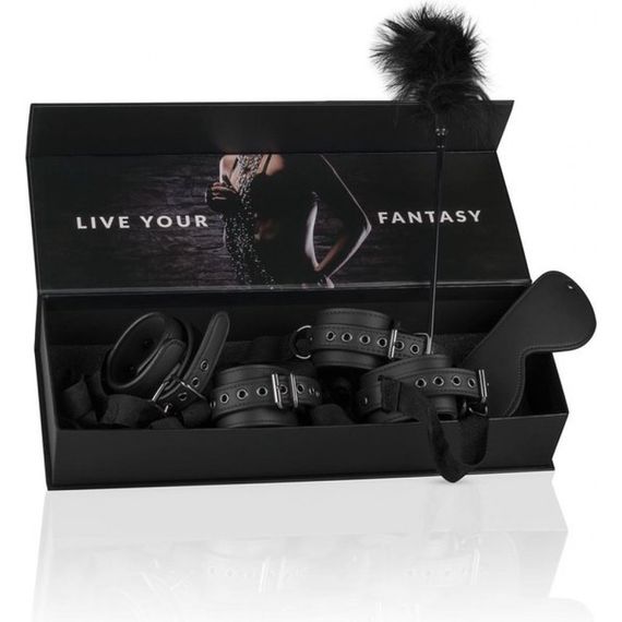 Набір БДСМ Easytoys, чорний, 4 предмети | Зображення 5
