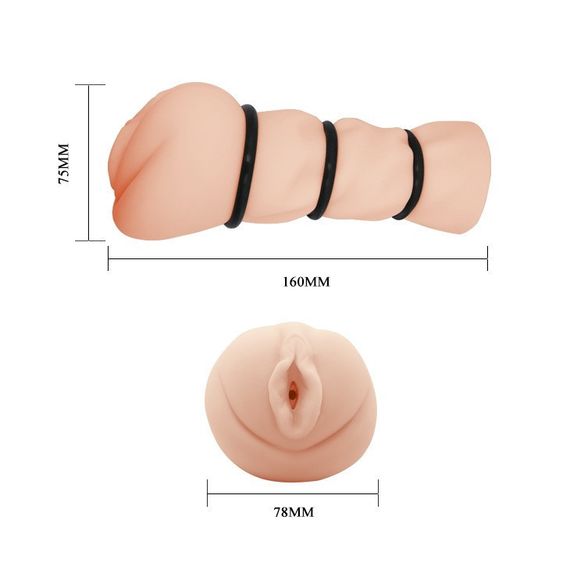Мастурбатор вагіна з кільцями - Crazy Bull Masturbator Pocket Pussy Sex Aura | Зображення 4