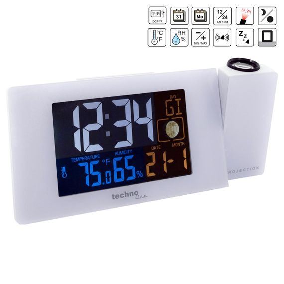 Годинник проекційний Technoline WT537 White (WT537) | Зображення 4
