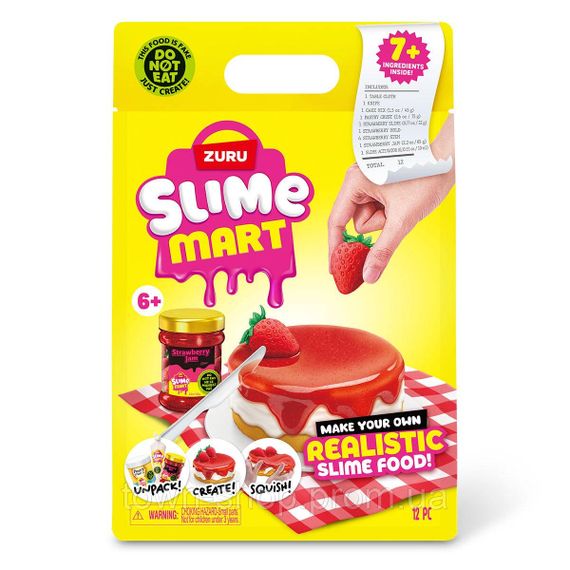 Игровой набор со слаймами Slime Mart серии Shopping Bag – Клубничный чизкейк